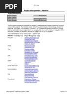 Project Management Checklist