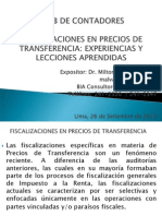 Milton Alvarez Aguiluz Fiscalizacion Precios de Transferencia