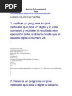 Ejercicios de Programación II