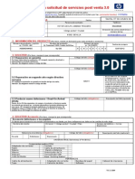 Formulario HP para Solicitud de Servicios Post Venta 3.0 PlanetaPC