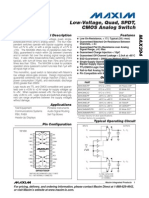 Low-Voltage, Quad, SPDT, CMOS Analog Switch: - General Description - Features