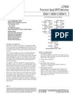 LC MOS Precision Quad SPST Switches ADG411/ADG412/ADG413: 615 V Analog Signal Range V) MW)