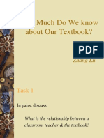 How Much Do We Know About Our Textbook?: Zhang Lu