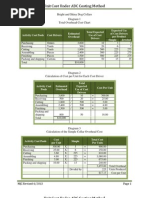 Unit Cost Under ABC Costing Method