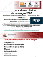 Guía para El Uso Clinico de La Sangre 2007