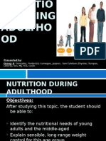 Young and Middle Adulthood Nutrition Report