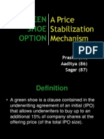 Green Shoe Option: A Price Stabilization Mechanism