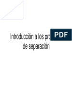 Introduccion A Los Procesos de Separación