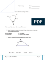 Trig Final Exam