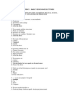 MCQ in - Basics of Economics