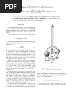 Weighing The World, The Cavendish Experiment