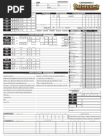 Pathfinder Character Sheet