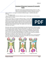 Study of Working Mechanisms of Important Components of Automobile Engine