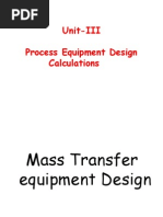 Unit-III Process Equipment Design Calculations