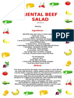 Oriental Beef Salad