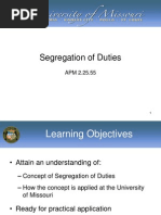 Segregation of Duties 