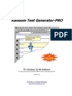 Random Test Generator-PRO - Software Manual