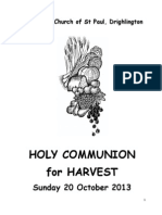 Holy Communion For Harvest