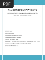 Zambian Open University: School of Social Science and Humanities