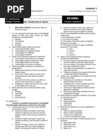 Score:: Noveleta, Cavite High School Department First Mid-Quarter Examination