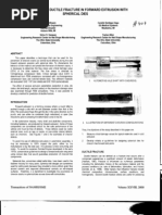 Prediction of Ductile Fracture in Forward Extrusion With Spherical Dies