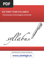 Syllabus 1st Year Vtu