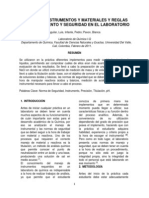 Manejo de Instrumentos y Materiales y Reglas de Procedimiento y Seguridad en El Laboratorio