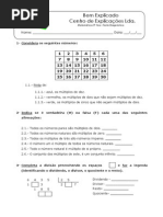 1.3 - MultiplicaÃ Ã o e Divisã O. Propriedades - Ficha de Trabalho