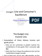 Lecture 11 - BudgetLine and Consumer's Equilibrium