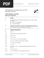 Determining Chloride and Sulfate Contents in Soil: Test Procedure For