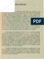 Nota de Editorial - Revista de Filosofia UCR Vol.1 No.1 PDF