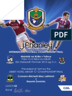 2013 JF Hanley IFC Final Programme