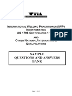 Sample Questions and Answers For IWP Examinations PDF