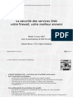 La Sécurité Des Services Web Votre Firewall, Votre Meilleur Ennemi