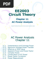 EE2003 Circuit Theory: AC Power Analysis