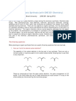 Study Guide 1. Strategies For Organic Synthesis (With CHE 321 Chemistry)