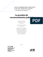 La Prueba de Reconocimiento Judicial. Autores + Presentacion + Indice