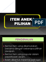 Prinsip Pembinaan Item Objektif