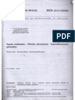 NCH 2472 Of2000 Aguas Residuales - Plantas Elevadoras - Especificaciones Generales