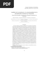 Análisis de La Tendencia y La Estacionalidad de La Precipitación Mensual en Venezuela