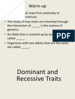 Dominant and Recessive Traits