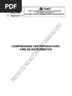 PROY-NRF-275-PEMEX-2011 Compresores Centrífugos para Aire de Instrumentos.