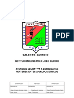 Atención Educativa A Estudiantes Pertenencientes Grupos Etnicos