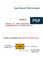 Neraca Massa Sistem Tak-Bereaksi