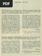 Bibliografia Costa Rica DE5CARTES Discurso Del Método Revista de Filosofia UCR Vol.3 No.11 PDF