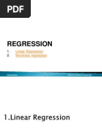 Regression: Linear Regression Nonlinear Regression