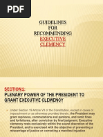 Guidelines For Executive Clemency