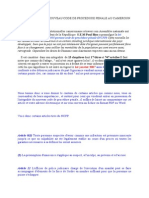 Amendements Du Nouveau Code de Procedure Penale Au Cameroun