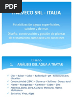 Italveco - Plantas de Potabilización y Tratamiento de Aguas Residuales