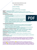 Secuencia Didáctica Bloque 2 La Nutricón Ciencias 1 Biología Oct-Nov-Dic-2013